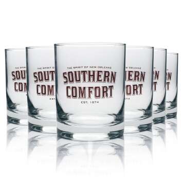 6x Southern Comfort Whiskey Glass Tumbler 400ml red...