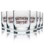 6x Southern Comfort Whiskey Glass Tumbler 400ml red lettering