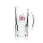 1x Jim Beam whiskey carafe glass 1,5l Red Stage