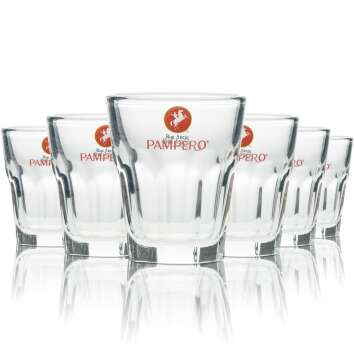 6x Pampero Rum Glass Shot 2cl