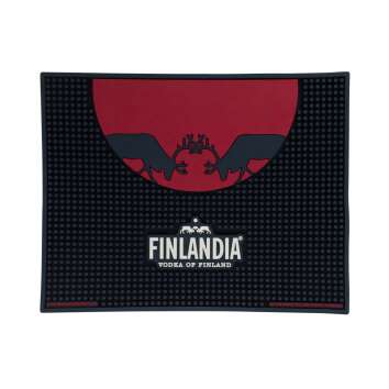 1x Finlandia Vodka bar mat square blue 35x28