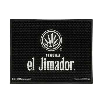 1x El Jimador Tequila bar mat black square 35x28