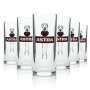 6x Astra beer glass jug red logo 500ml