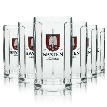 6x Spaten beer glass jug 400ml Brema