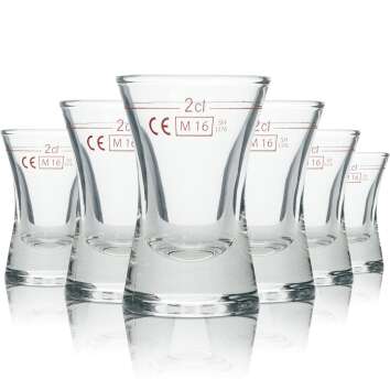 6x No Name Glass Shot Wachtmeister Stamper 2,8cl