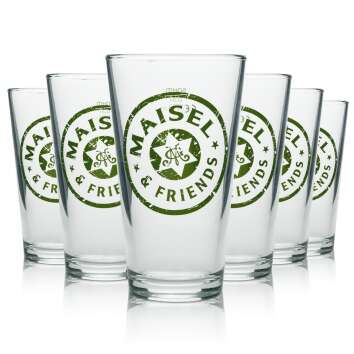 6x Maisel & Friends Beer Glass Exclusiv Tumbler 3...