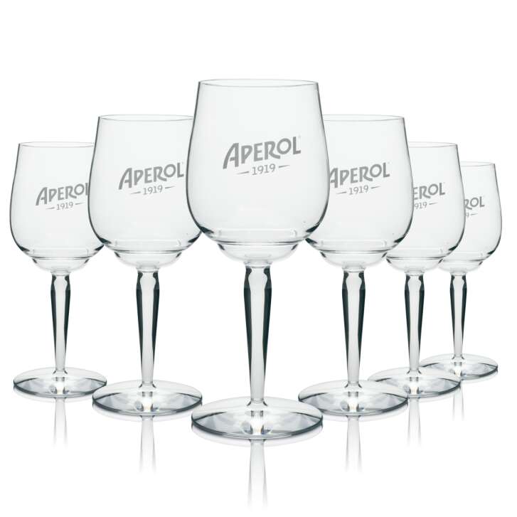 6x Aperol aperitif glass Calice 1919 plastic 49cl