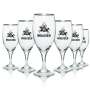 6x Holsten beer glass goblet with silver rim 300ml Ritzenhoff
