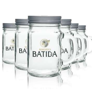 6x Batida de Coco liqueur jar screw lid preserving jar