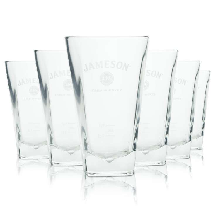 6x Jameson glass 0.3l long drink cocktail whiskey contour glasses gauged gastro