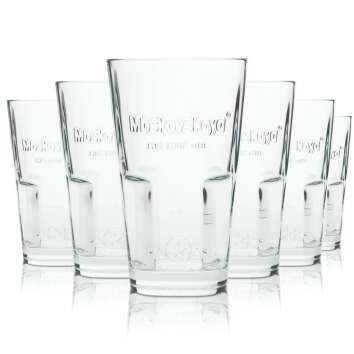 6x Moskovskaya glass 0.34l long drink contour glasses...