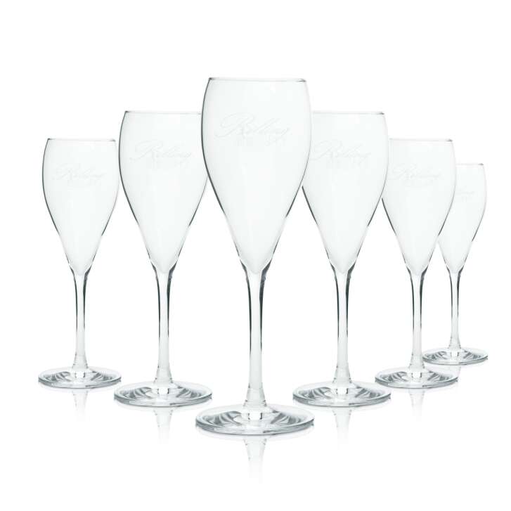 6x Rilling Glass 0,2l Sparkling Wine Flute Goblet Glasses Secco Champagne Calibrated Gastro