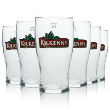 6x Kilkenny beer glass long drink 500ml sahm
