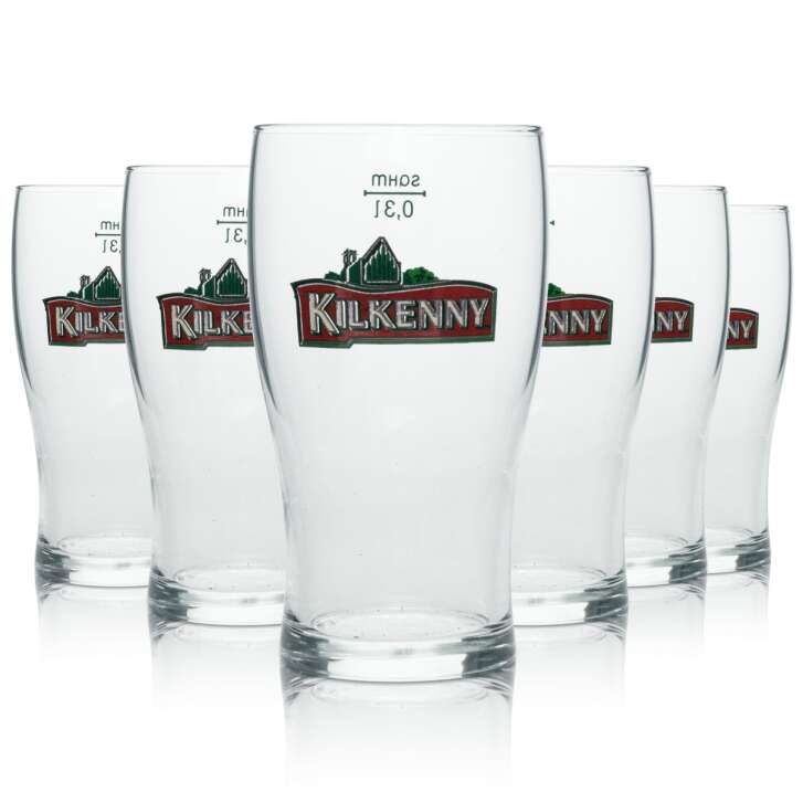 6x Kilkenny beer glass longdrink 300ml sahm