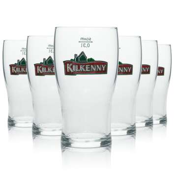 6x Kilkenny beer glass longdrink 300ml sahm