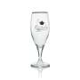 6x Carlsberg beer glass goblet 0,3l gold rim Sahm