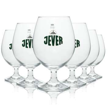 6x Jever beer glass Frankfurt Schwenker 0,4l