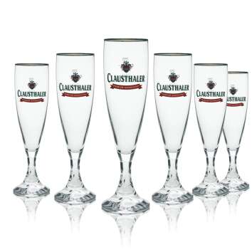 6x Clausthaler beer glass goblet premium non-alcoholic...