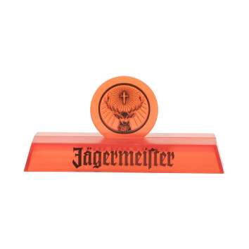 1x Jägermeister liqueur table stand card holder orange