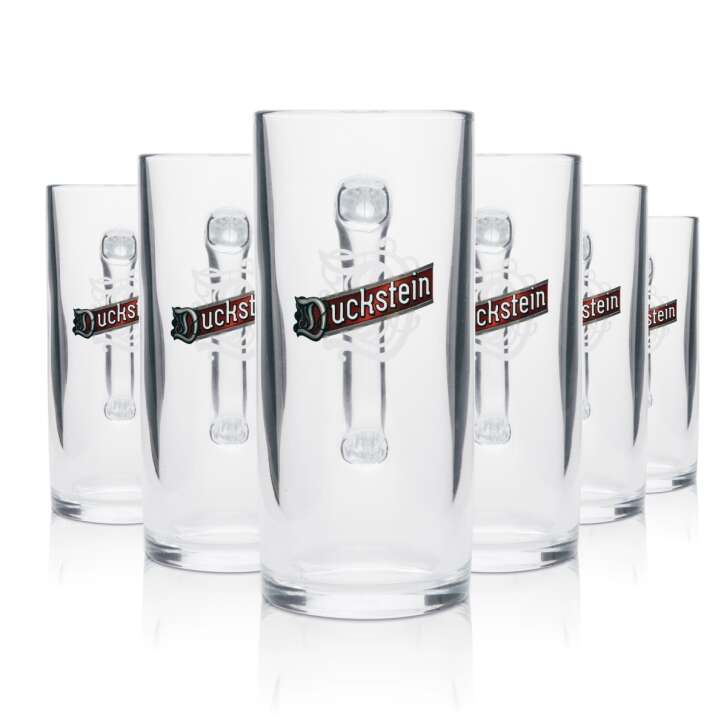 6x Duckstein beer glass 0,4l mug Donau-Seidel Sahm new
