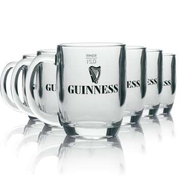 6x Guinness beer glass 200ml sahm