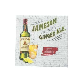 50x Jameson Whiskey napkins Ginger Ale try now 25x25...
