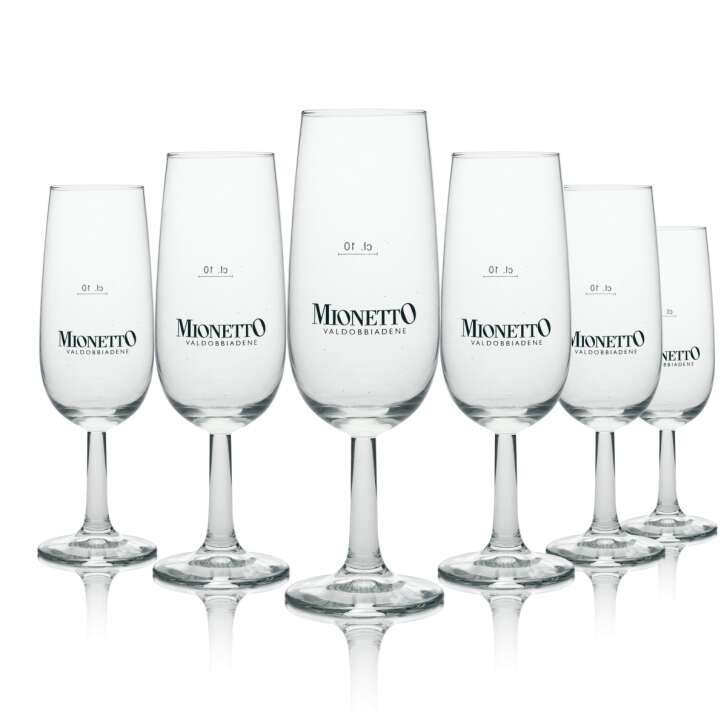 6x Mionetto sparkling wine glass 0.1l Nosing glass