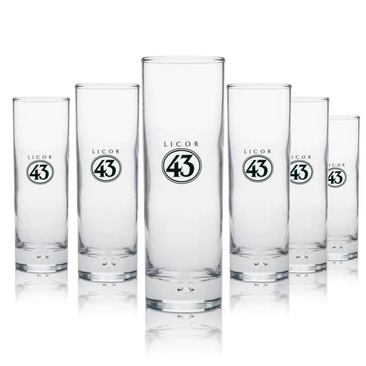 6x Likör43 glass long drink bubble