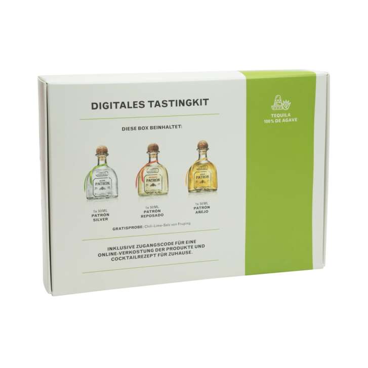 1x Bacardi Rum Tasting Kit Digital Patron Tequila 3 varieties 50ml