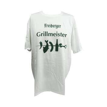 1x Freiberger beer T-shirt Grillmeister white/green XL