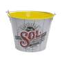 1x Sol beer cooler bucket 5l gray/yellow