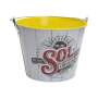 1x Sol beer cooler bucket 5l gray/yellow