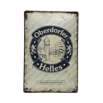 1x Oberdorfer beer tin sign Helles Retro 20x30