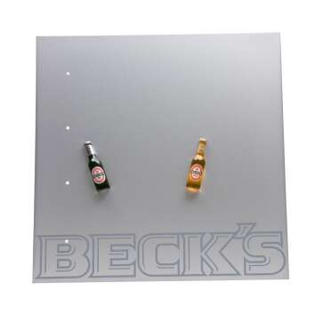 1x Becks beer key magnet board silver