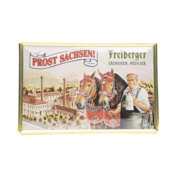 1x Freiberg beer tin sign Cheers Saxony small