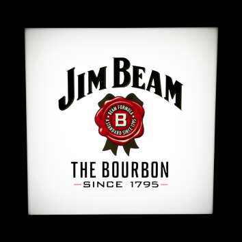 Jim Beam whiskey neon sign LED cube white 3D advertising...