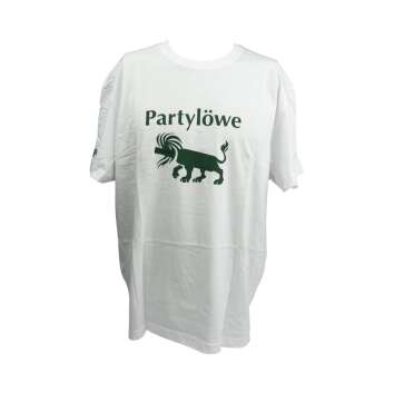 1x Freiberger beer T-shirt party lion white/green XL