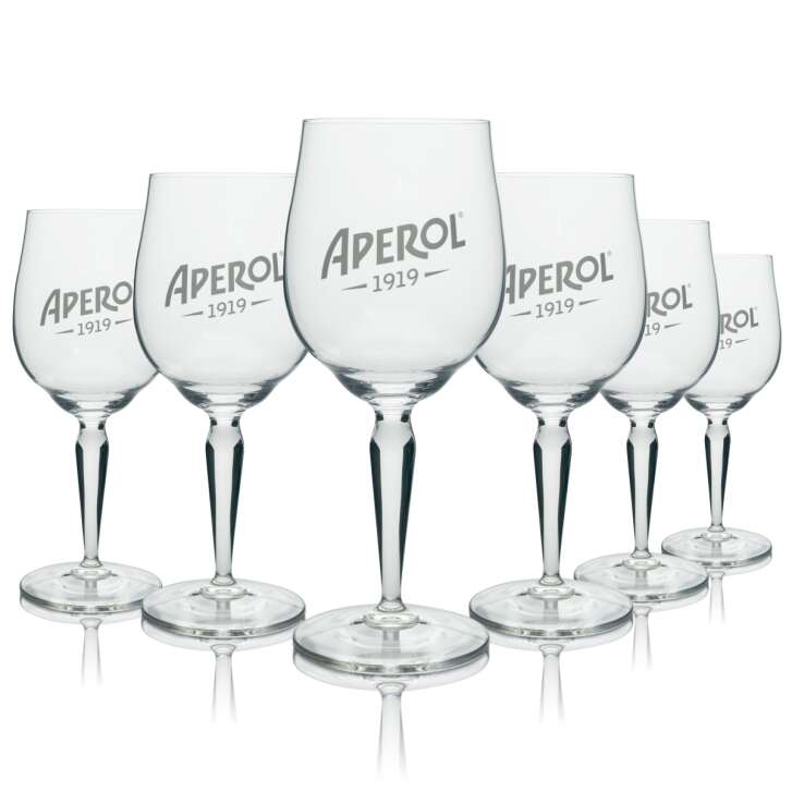 6x Aperol Spritz Glass 1919 Logo Calice Glasses Aperitif Cocktail Longdrink