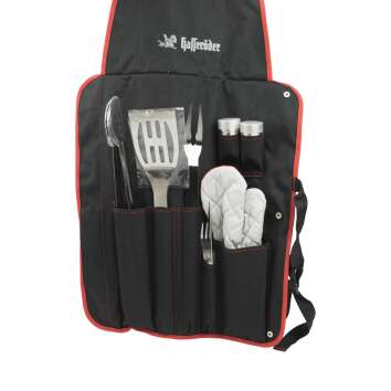 Hasseröder beer barbecue set with tools tongs, fork,...