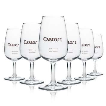 6x Carlos brandy glass tasting glass 215ml