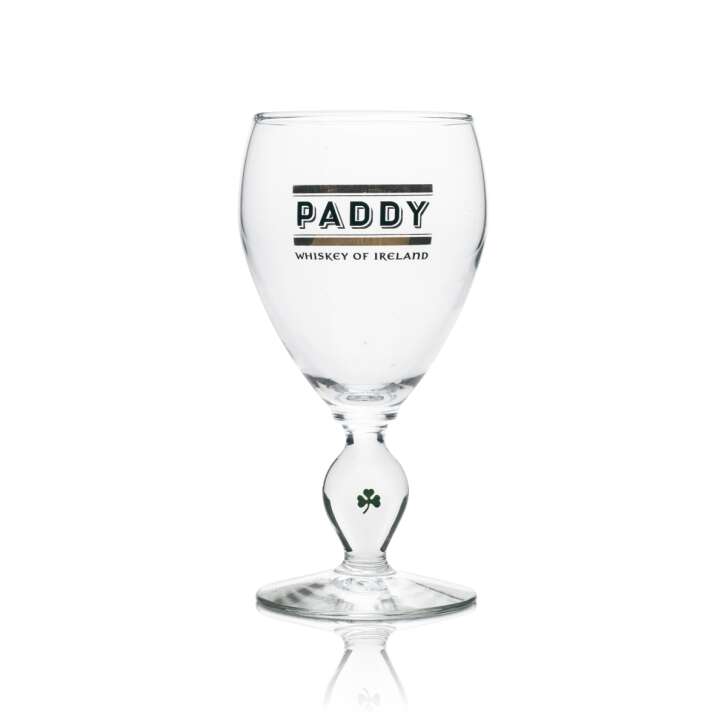 6x Paddy Whiskey Glass Handle with Shamrock