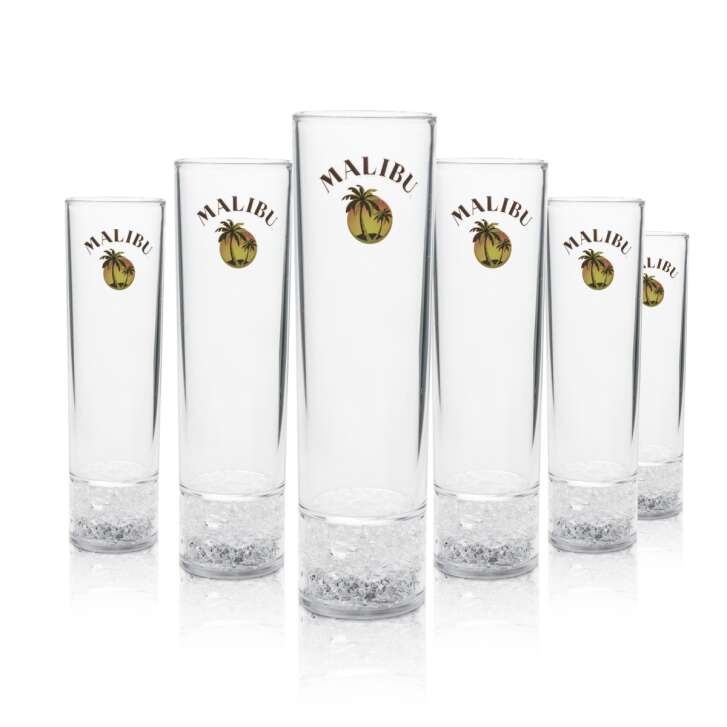 Malibu Liqueur Glass 0,2l LED Tumbler Glasses Coconut Strawberry Rum Longdrink Cocktai