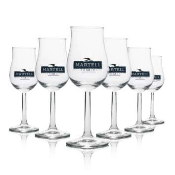 6x Martell Cognac glass tasting glass rastal