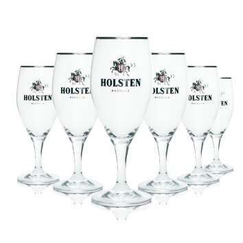 6x Holsten beer glass 0.3l premium goblet glasses...