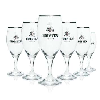 6x Holsten beer glass 0.25l premium goblet glasses...