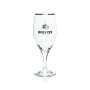 6x Holsten beer glass 0.25l premium goblet glasses platinum rim tulip Gastro Geeicht