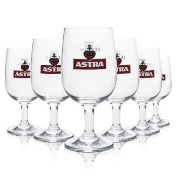 6x Astra beer glass goblet 0,25l Ritzenhoff