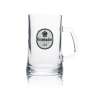 6x Krombacher beer glass jug 0.5l "A pearl of nature" Sahm