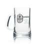 6x Krombacher beer glass jug 0.5l "A pearl of nature" Sahm