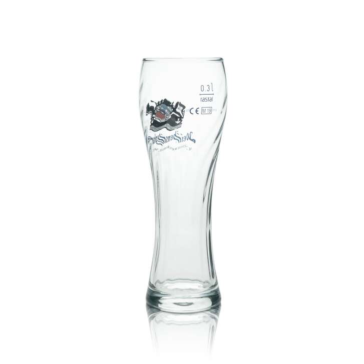6x Weihenstephan Beer Glass Wheat 0.3l Relief Rastal